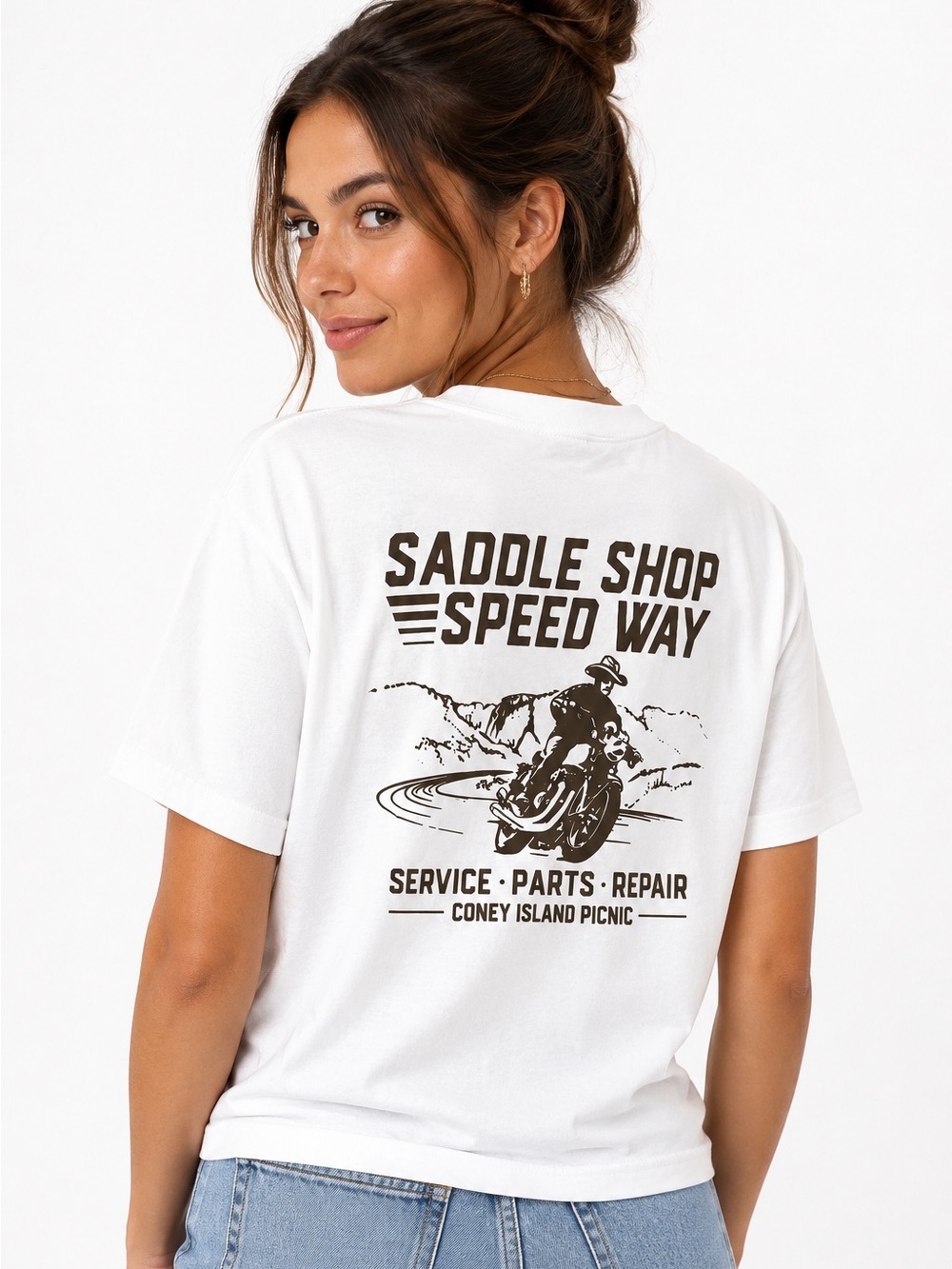 TILLYS Coney Island Picnic Saddle Shop Speedway Short Sleeve T-shirt Motorcycle